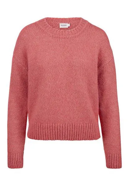 hessnatur hessnatur Strick Pullover Relaxed aus Alpaka mit Bio-Baumwolle, Himbeersorbet, – Produktbild 3 von 4