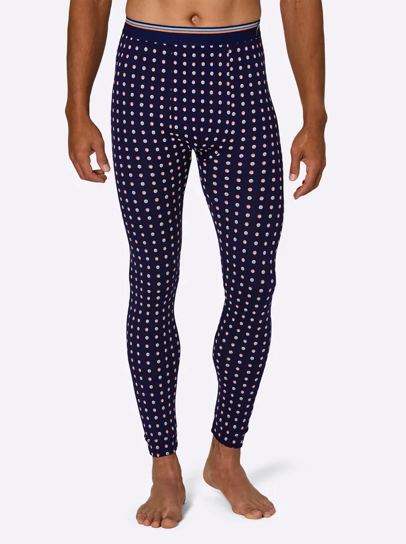 wäschepur men Hose lang marine-getupft + marine-gestreift, Marine-getupft + marine-gestreift, – Produktbild 2 von 2