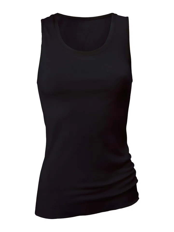 CALIDA CALIDA Tanktop True Confidence Rundhals, atmungsaktiv, wärmend, elastisch, Feinripp-Qualität, Schwarz, – Produktbild 2 von 5