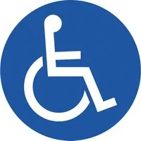 Exacompta Exacompta Hinweisschild "Reserviert für Schwerbehinderte" 700µ, PP, Ø 30 cm – Produktbild 1 von 1