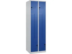 C+P C+P Z-Spind Classic PLUS, 4 Fächer, 1850x600x500mm, Lichtgrau/Enzianblau – Produktbild 1 von 1
