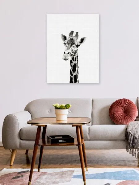 Photocircle Photocircle Poster / Leinwandbild - Giraffe (Black and White) – Produktbild 2 von 4
