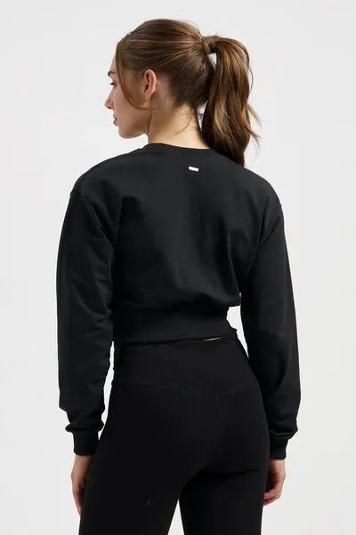 Urban Goddess Urban Goddess Naya Cropped Yoga Longsleeve, Onyx black (schwarz), – Produktbild 3 von 4