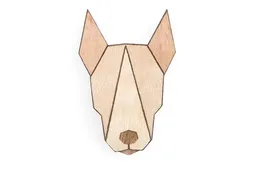 BeWooden BeWooden Brosche aus Holz Bull Terrier – Produktbild 1 von 1
