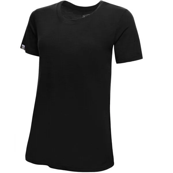 Kaipara - Merino Sportswear Kaipara - Merino Sportswear Merino Shirt Kurzarm Regularfit 200 Rundhals Damen, Schwarz, – Produktbild 2 von 2