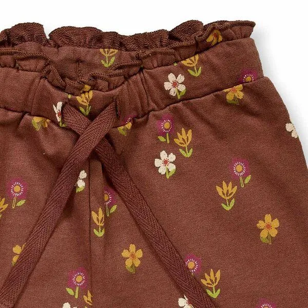 Sense Organics Sense Organics Babyhose mit Blumen-Druck auf Braun, Modell VANNA, Brown, – Produktbild 3 von 4