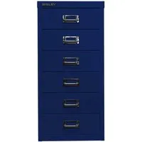 Bisley Schubladenschrank 6 Schübe, DIN A4 oxfordblau – Produktbild 1 von 1