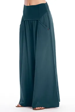 RAVENS VIEW IBIZA RAVENS VIEW IBIZA Damen vegan Hose Weites Bein Ozeanblau – Produktbild 1 von 1