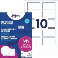 Avery Zweckform Avery Zweckform Selbstklebende Namens-Etiketten Inkjet "J4785" 200 Stk. 80x50mm, weiß – Produktbild 1 von 1