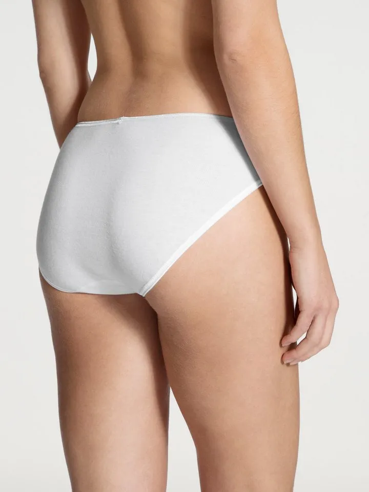 CALIDA CALIDA Minislip Feminin Sense Spitze, Interlock-Qualität, elastisch, Pure Cotton, naht- & saumfrei, Weiß, – Produktbild 4 von 5