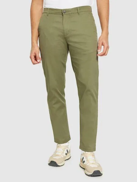 KnowledgeCotton Apparel KnowledgeCotton Apparel Canvas Hose CHUCK aus Bio-Baumwolle, Grün (burned olive), – Produktbild 1 von 4