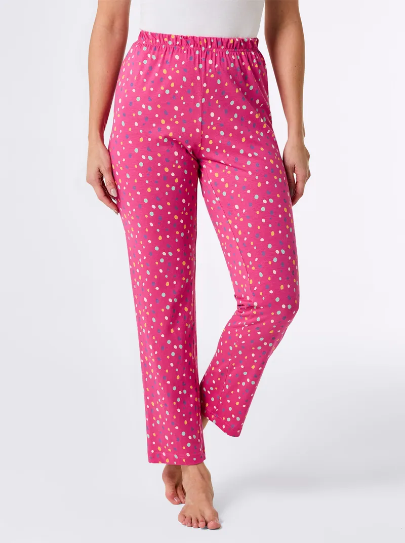 wäschepur Schlafanzug-Hose fuchsia-bedruckt, Fuchsia-bedruckt, – Produktbild 3 von 3