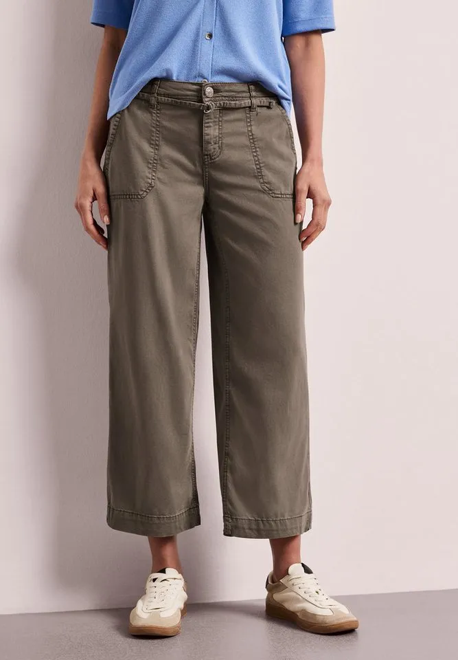 STREET ONE Loose-fit-Jeans mit Wide Legs, Braun, – Produktbild 2 von 5