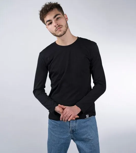 Gary Mash GARY MASH Langarmshirt aus Biobaumwolle, Schwarz, – Produktbild 1 von 2