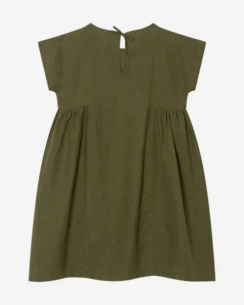 MATONA Matona Kleid | Boxy Dress | aus Leinen, Olive, – Produktbild 3 von 3