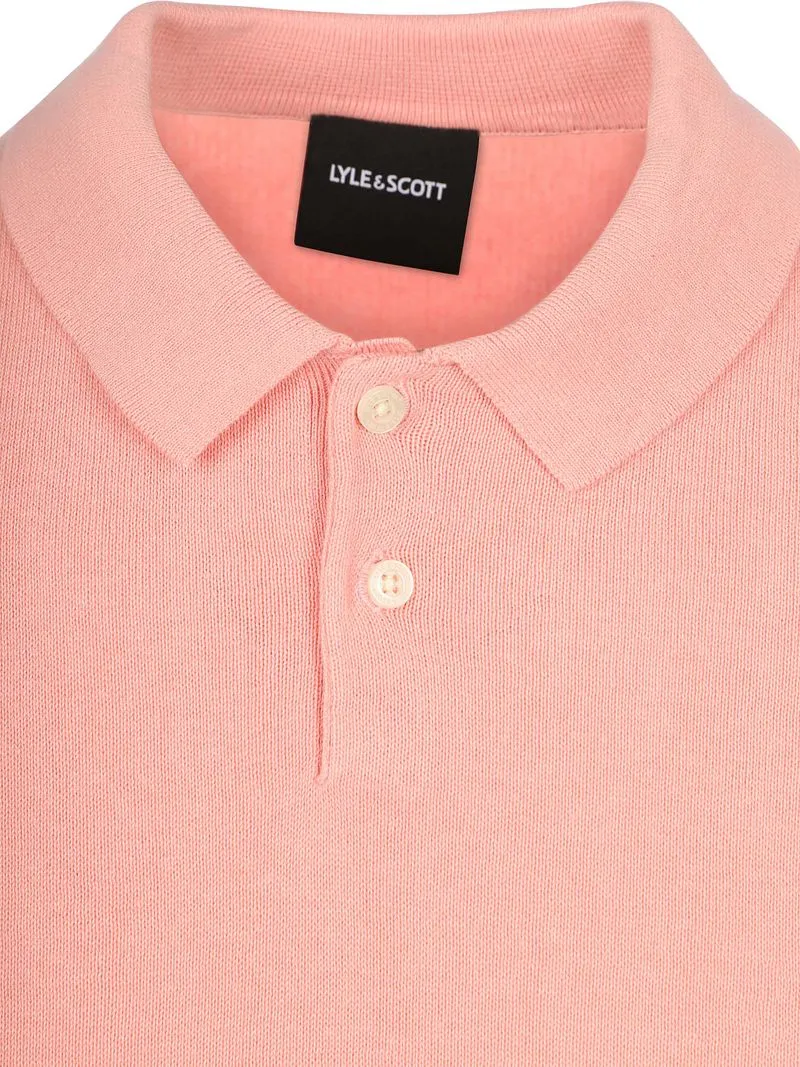 Lyle and Scott Lyle & Scott Strick-Poloshirt Grapefruit Rosa - Größe XXL, Pink, – Produktbild 5 von 5
