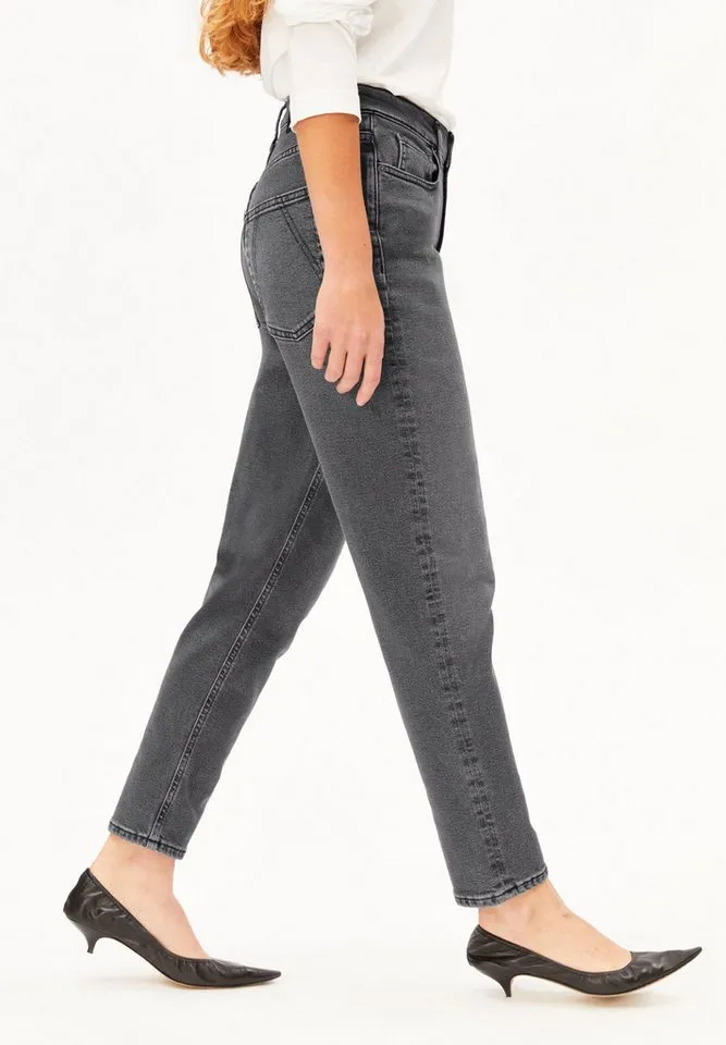 ARMEDANGELS ARMEDANGELS Mom-Jeans MAIRAA Jeans aus recyceltem Baumwoll-Mix (Comfort-Stretch) High waist, Grau, – Produktbild 4 von 4