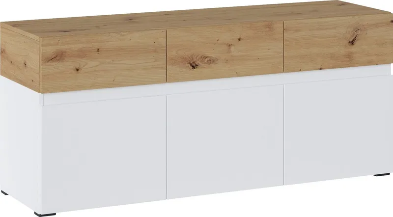 Home affaire Lowboard Rimini, Breite 135 cm, Weiß, – Produktbild 2 von 8