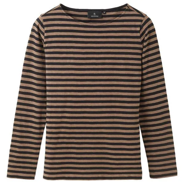 recolution recolution Longsleeve IRIS STRIPES, Vintage brown, – Produktbild 1 von 1
