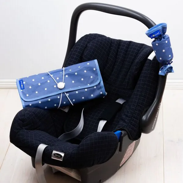 Flosinn Flosinn Wickeltasche Wickelunterlage Wickelclutch abwischbar, Blau (jeansblau), – Produktbild 4 von 4