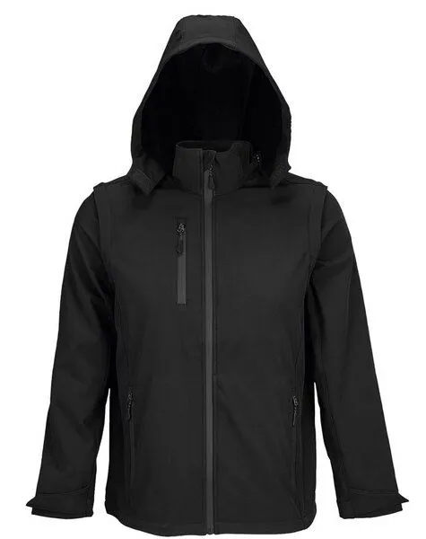 Sol's Sol's Softshell Systemjacke 3 in 1, Schwarz, – Produktbild 1 von 4