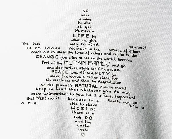Human Family Schweres Bio Shirt von Human Family "Join Star" – Produktbild 4 von 4