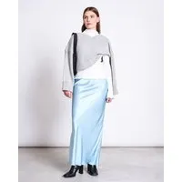 JAN N JUNE JAN N JUNE Veganer Seidener Maxi Rock SERIN, Retro blue, – Produktbild 1 von 1