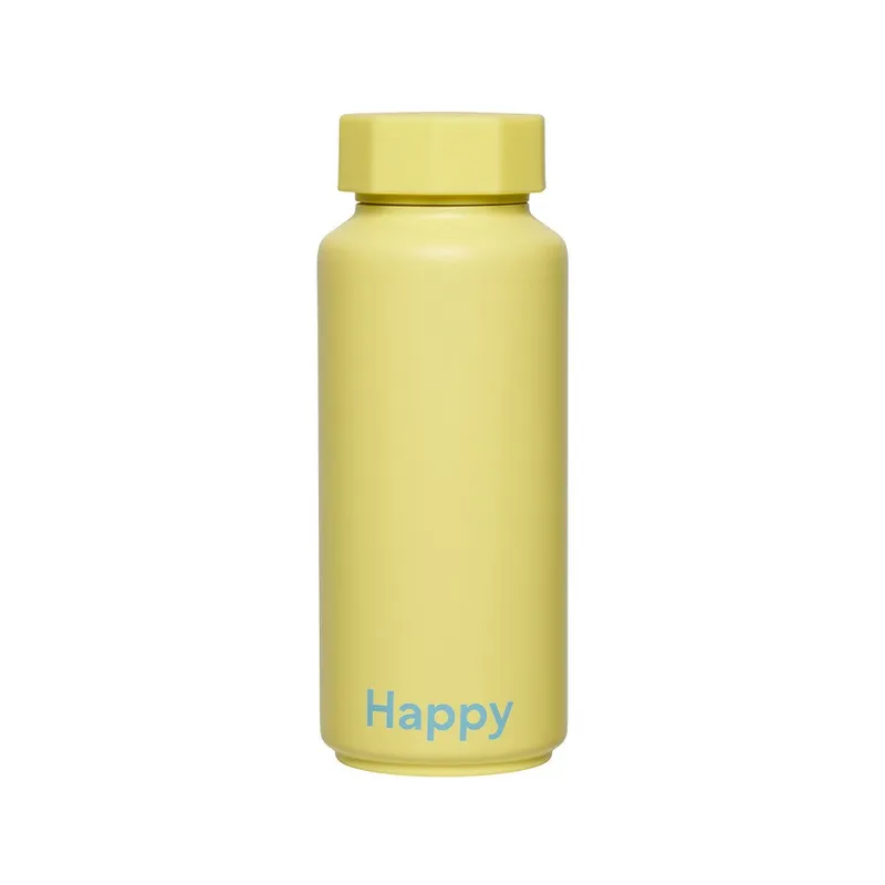 Design Letters Thermoflasche – Gelb, Happy – Produktbild 1 von 1