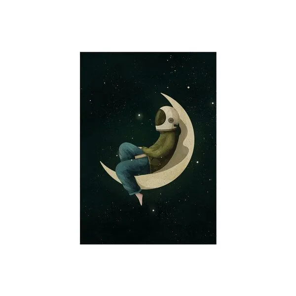 matabooks® matabooks® A6 Postkarte mit Austronaut aus nachhaltigem Graspapier – Spacewalker, 5er set damian, – Produktbild 1 von 2