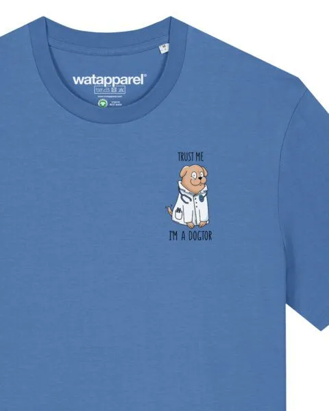 watapparel watapparel T-Shirt Unisex Dogtor, Bright blue, – Produktbild 3 von 3
