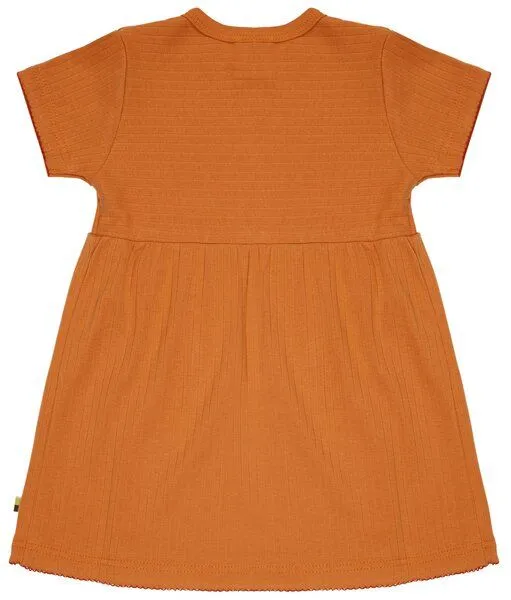 loud + proud loud + proud Babys & Kinder Kleid Derby Rib, GOTS-zertifiziert, Carrot(orange), – Produktbild 2 von 2