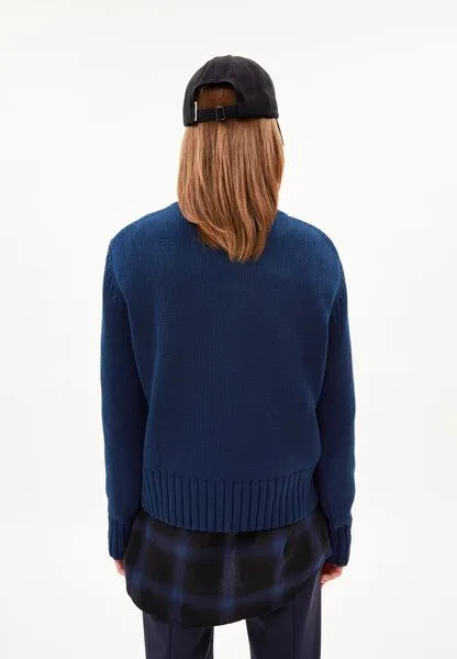 ARMEDANGELS ARMEDANGELS AMALIAAS COMPACT - Damen Pullover Relaxed Fit aus Bio-Baumwolle, Deep sea blue, – Produktbild 2 von 4