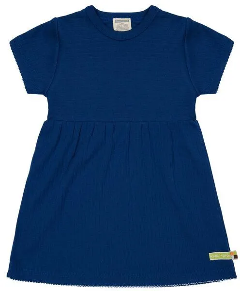 loud + proud loud + proud Babys & Kinder Kleid Derby Rib, GOTS-zertifiziert, Ultramarin(blau), – Produktbild 1 von 2