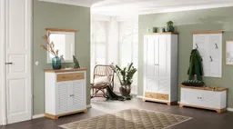 OTTO home Garderobenpaneel Ayanna, Paneel für Flur, im Landhausstil, FSC®, Breite 84 cm, mit 4 Doppelhaken, aus massiver Kiefer, FSC® – Produktbild 1 von 1