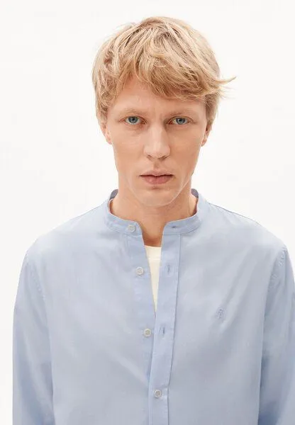 ARMEDANGELS ARMEDANGELS TOMAASAS Herren Hemd aus Bio-Baumwolle, Soft blue, – Produktbild 3 von 4
