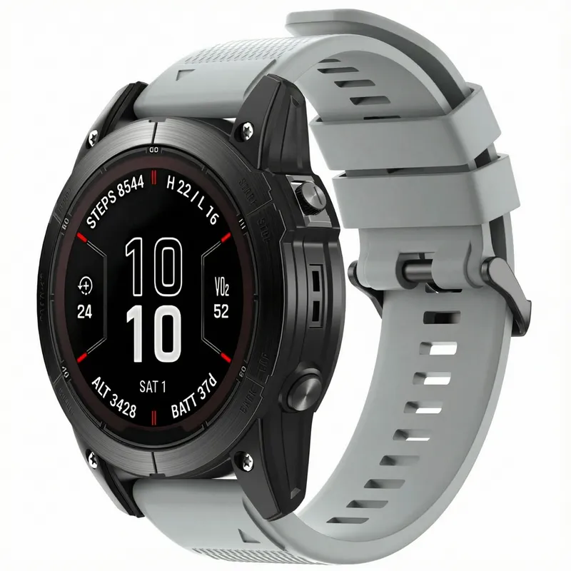 imoshion imoshion QuickFit® Silikonarmband - Garmin 22 mm Anschluss, Grau, – Produktbild 1 von 1