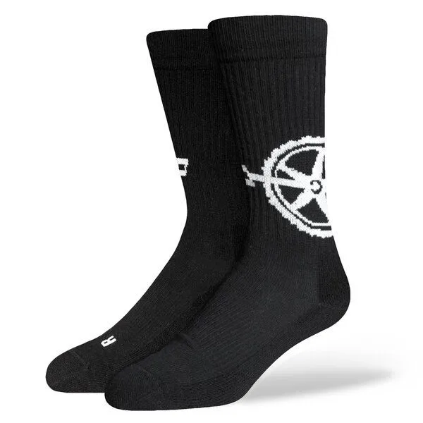 SOXN SOXN BIKE / Schwarze Fahrradsocken / Bio-Baumwolle – Produktbild 1 von 2