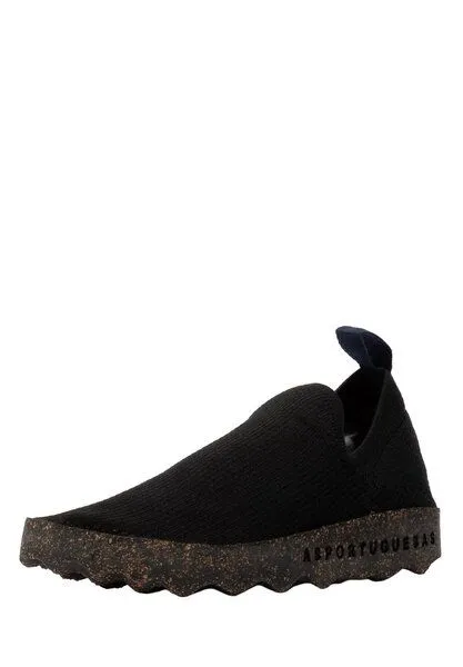 ASPORTUGUESAS ASPORTUGUESAS Elastischer Slip-On Damen Sneaker Care, Black, – Produktbild 1 von 4