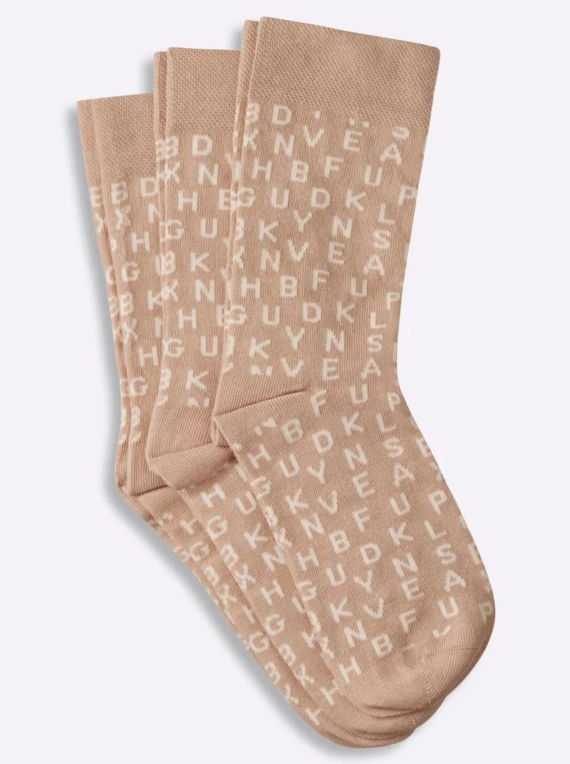 wäschepur Socken ecru-sand, Ecru-sand, – Produktbild 2 von 3
