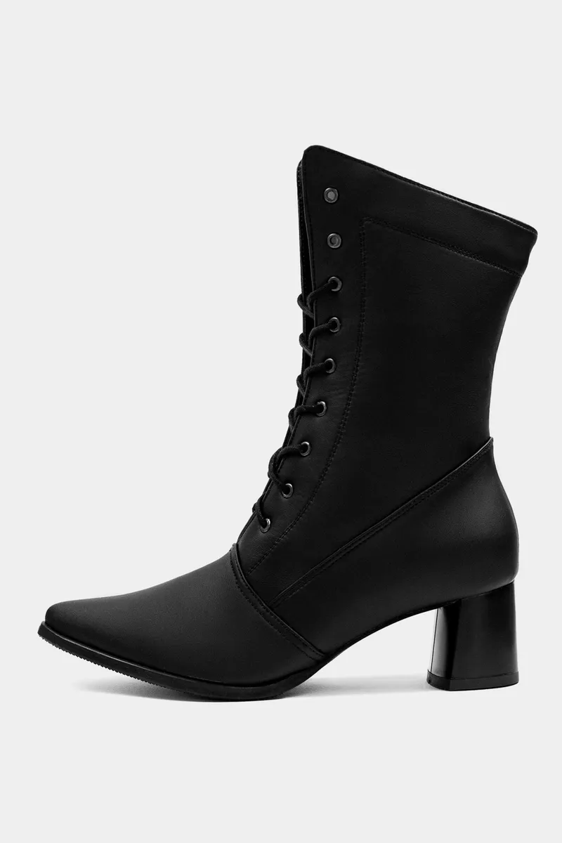 BOHEMA BOHEMA Damen vegan Hohe Stiefel Schwarz, Schwarz, – Produktbild 2 von 2