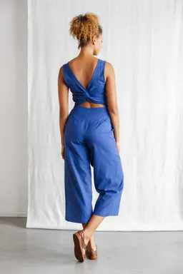 Jyoti - Fair Works Jyoti - Fair Works Damen vegan Jumpsuit Anusha Kobaltblau – Produktbild 1 von 1