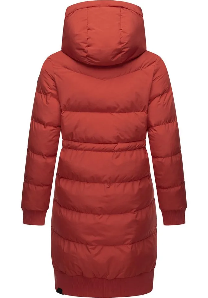 ragwear ragwear Steppmantel Briosh Wasserdichter Damen Wintermantel mit Kapuze, Rot, – Produktbild 4 von 4