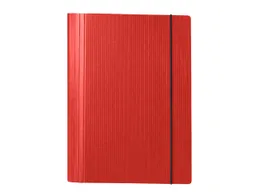 Memo Tagungsmappe A4 rot mit Blockklemme und Verschlussgummi schwarz – Produktbild 1 von 1