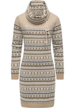 ragwear ragwear Sweatkleid Chlloe Jacquard YOUMODO stylisches Langarmkleid mit verspieltem Print – Produktbild 1 von 1