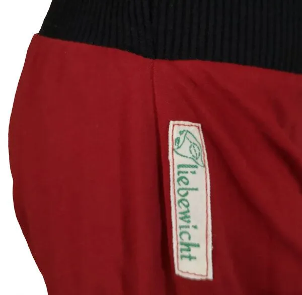 liebewicht liebewicht Jersey Yogahose Sarouelhose Pumphose nach Wahl, Rot/schwarz, – Produktbild 4 von 4