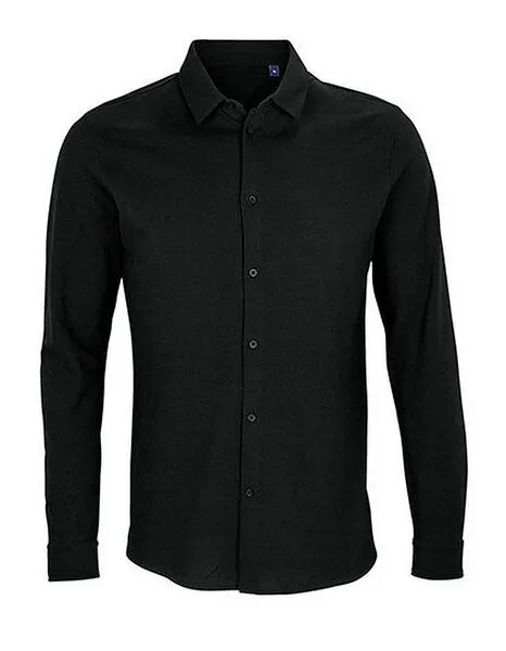 NEOBLU NEOBLU Herren Hemd Langarm Arbeitskleidung Businesshemd Bio Baumwolle Vegan, Schwarz, – Produktbild 2 von 4