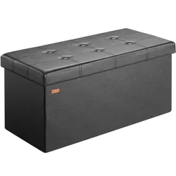 Casaria® Sitzbank Schwarz 80x40x40cm MDF faltbar – Produktbild 1 von 1
