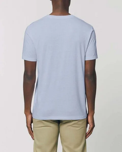 YTWOO YTWOO 3er Pack Basic Unisex T-Shirt aus Bio Baumwolle | viele Farbkombinationen | Fair Trade | Nachhaltig, Navyblau-indianblau-hellblau, – Produktbild 3 von 4