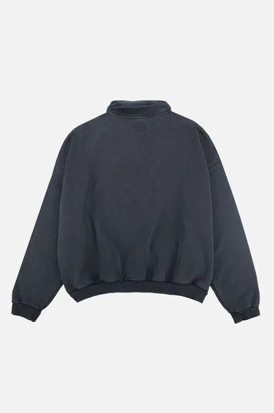 Trendsplant Trendsplant The Super Heavy Oversized Quarter Zip Sweatshirt Total Eclipse, Blau, – Produktbild 4 von 4
