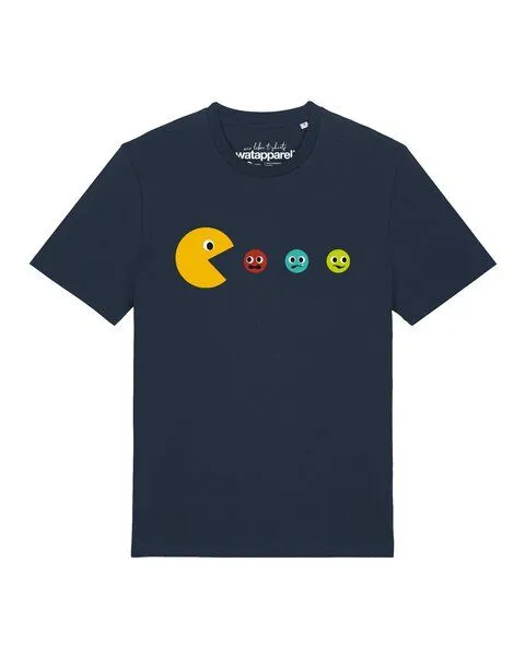 watapparel watapparel T-Shirt Unisex Pacmännchen, French navy, – Produktbild 1 von 2